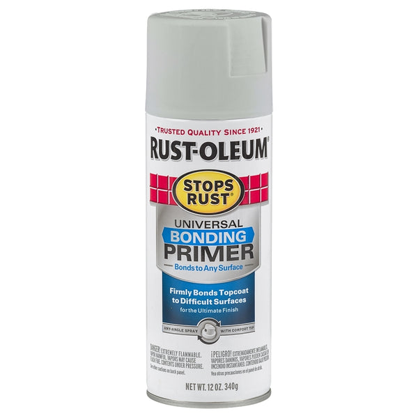 Rust-Oleum 330491 Stops Rust Universal Bonding Primer, 12 oz, Gray, 128 Fl Oz (Pack of 1)
