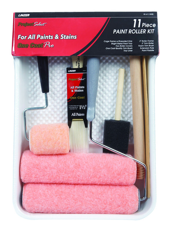 Linzer Roller/Tray Set 11 Piece Polyester Trim 9 "