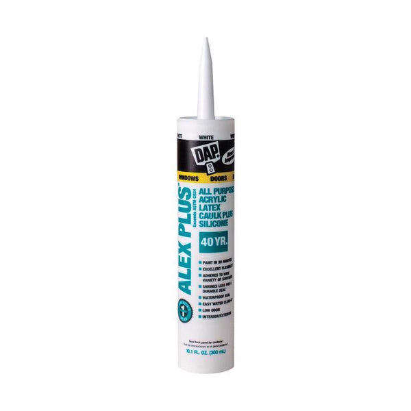 Dap 11 Oz White Acrylic Latex Caulk with Silicone 18152 7079818152