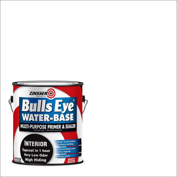 Rust-Oleum Zinsser 150731 1 Gal Bulls Eye 1-2-3 Interior Primer & Sealer [Set of 4] 4, 12 Fl Oz (Pack of 1), White 2241