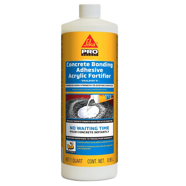 SIKA - SikaLatex R - Concrete adhesive glue, white - Admix for portland-cement mortar/concrete - Resistant to freezing and thawing damage - 1 QT 471643