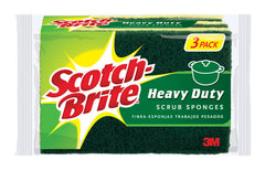 Scotch-Brite Heavy Duty Scrub Sponge (HD-3), 3/Pack