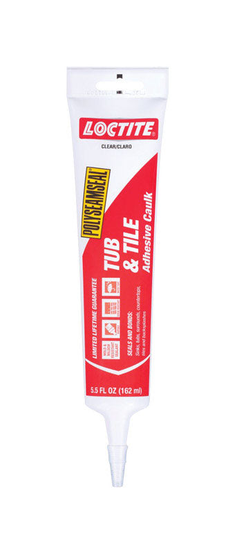 Loctite Polyseamseal Clear Tub and Tile Sealant, 5.5-Fluid Ounce Squeeze Tube (2241871)