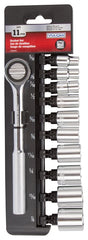 Vulcan 11PC-3S Socket & Ratchet Set - Chrome