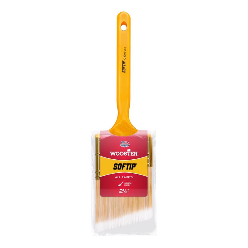 Wooster Brush Q3208-2 1/2 Softip Angle Sash Paintbrush, 2-1/2-Inch, 2-1/2", White