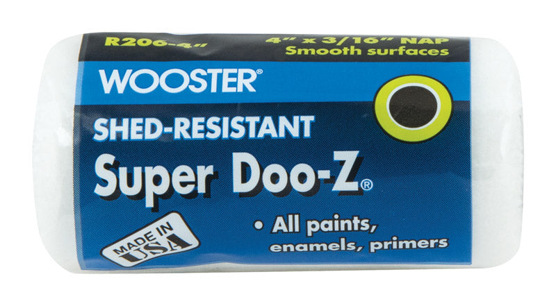 Wooster Brush R206-4 Paint Roller Cover, 4 Inch, White