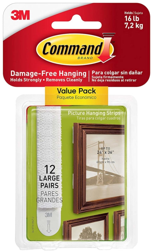 Command Photo Hangers, White, Easy On, Easy Off, Hangs up to 6 frames, Gallery Wall Pack 17206-12ES