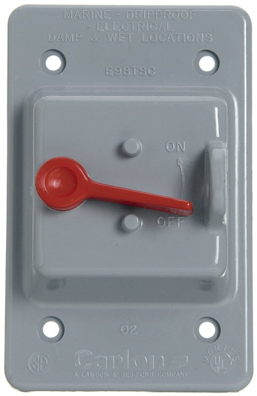 Thomas & Betts/Carlon Grey Single Toggle Switch E98TSCN-CAR