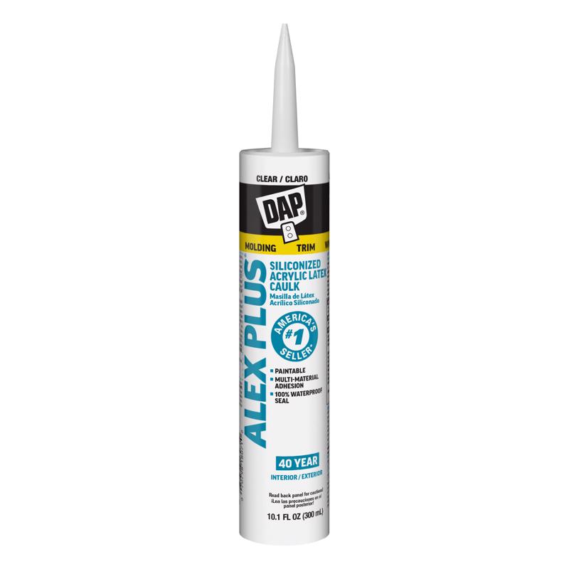 12 Pack of 10.1 oz Dap 18071 Alex Plus Clear All Purpose Acrylic Latex Caulk Plus Silicone