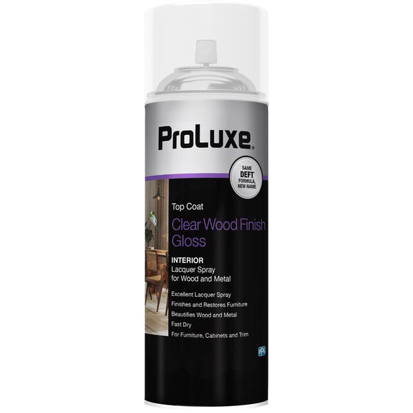 ProLuxe PLX010S/54 12.25 Oz. Gloss Clear Wood Finish Interior Spray Lacquer PLX010S/EA