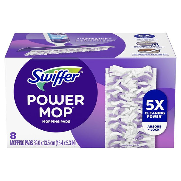Swiffer, Powermop Multi-Surface Mopping Pad Refills For Floor Cleaning, 8 Count 81891