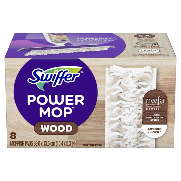 Swiffer, Powermop Wood Mopping Pad Refills For Floor Cleaning, 8 Count 81914