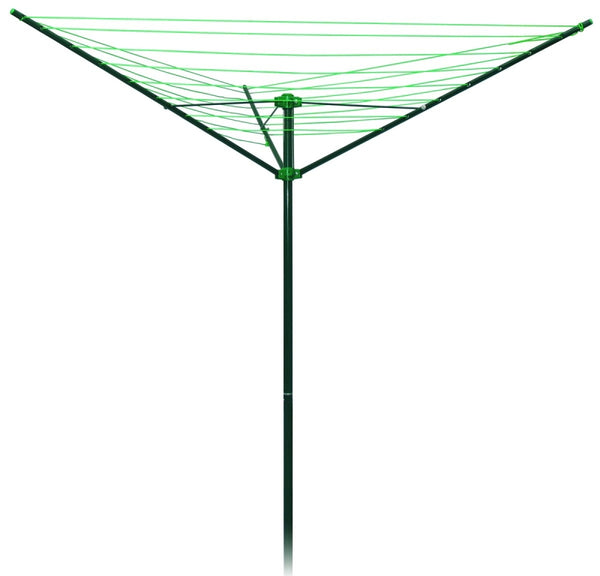 Strata Heavy Duty Rotary Outdoor Drying Rack - 91 Feet Umbrella Clothesline Outdoor Dryer, Painted Steel Frame Outside Clothes Drying Rack, Green CS78130