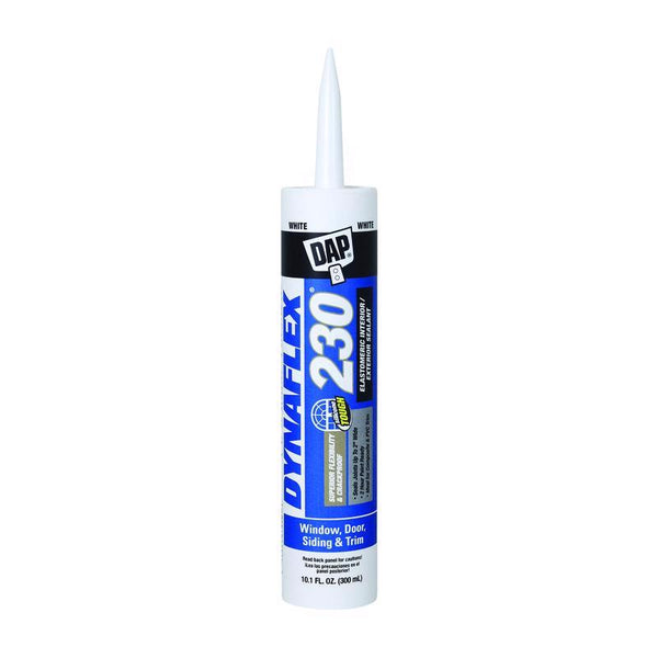 Dap Dynaflex 230 10.1 Oz. 100% Waterproof Window, Door, Siding & Trim Elastomeric Sealant, White - 1 Each 7079818275