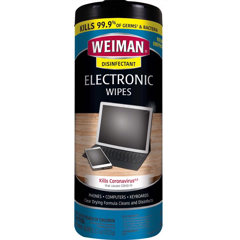 Weiman Anti-Static E-Tronic Electronic Cleaning Wipes For LCD Screens, Computers, TVs, Tablets, E-readers, Smart Phones, Netbooks, and Touchscreens (30 Wipes)