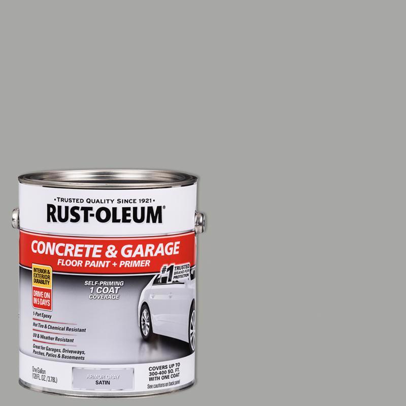 RUST-OLEUM 225359 Epoxy Shield Gray Base Single Part 1-Gallon Armor Concrete Floor Acrylic Paint, 1 gal,, 128 Fl Oz (Pack of 1)
