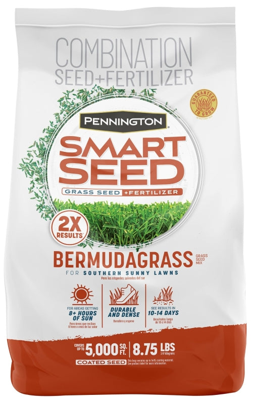 Pennington Smart Seed Bermudagrass 8.75 lb. 5,000 sq. ft. Grass Seed and Lawn Fertilizer 100543735