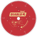 Diablo Saw Blade for Wood - 12" x 80 Teeth, Fine Finish, Hi-Density Carbide, 1" Arbor - D1280X