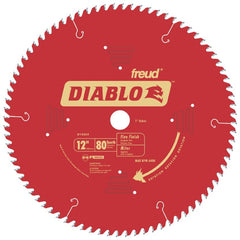 Diablo Saw Blade for Wood - 12" x 80 Teeth, Fine Finish, Hi-Density Carbide, 1" Arbor - D1280X