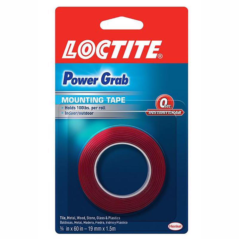 Loctite Clear Power Grab outdoor Mounting Tape 3/4 Inch by 60 Inch