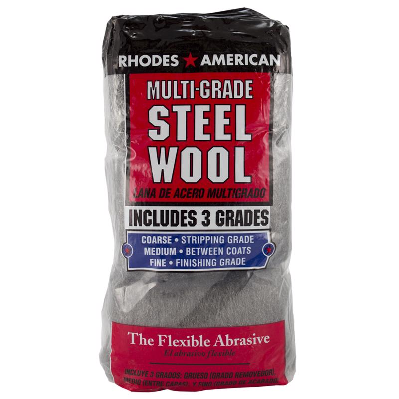 Homax 33873211143 Steel Wool, 12 pad, Assorted Grades, Rhodes American