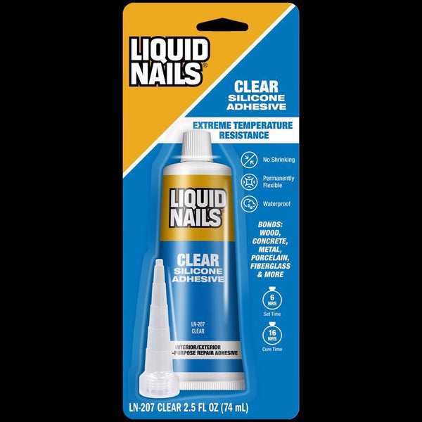 Liquid Nails LN207 All Purpose 2.5-Ounce Adhesive, 2.5oz, Clear