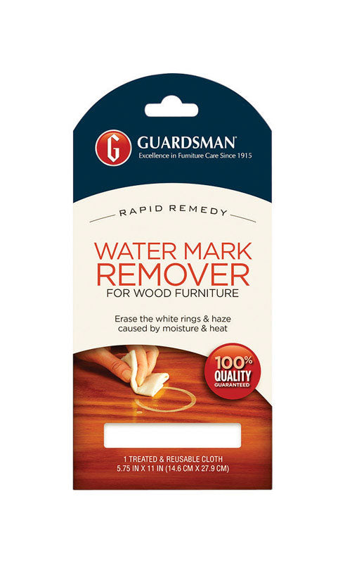 Guardsman Reusable Water Mark Remover Cloth | Wood Cleaner for White Rings & Haze Caused By Moisture and Heat, 1 Count