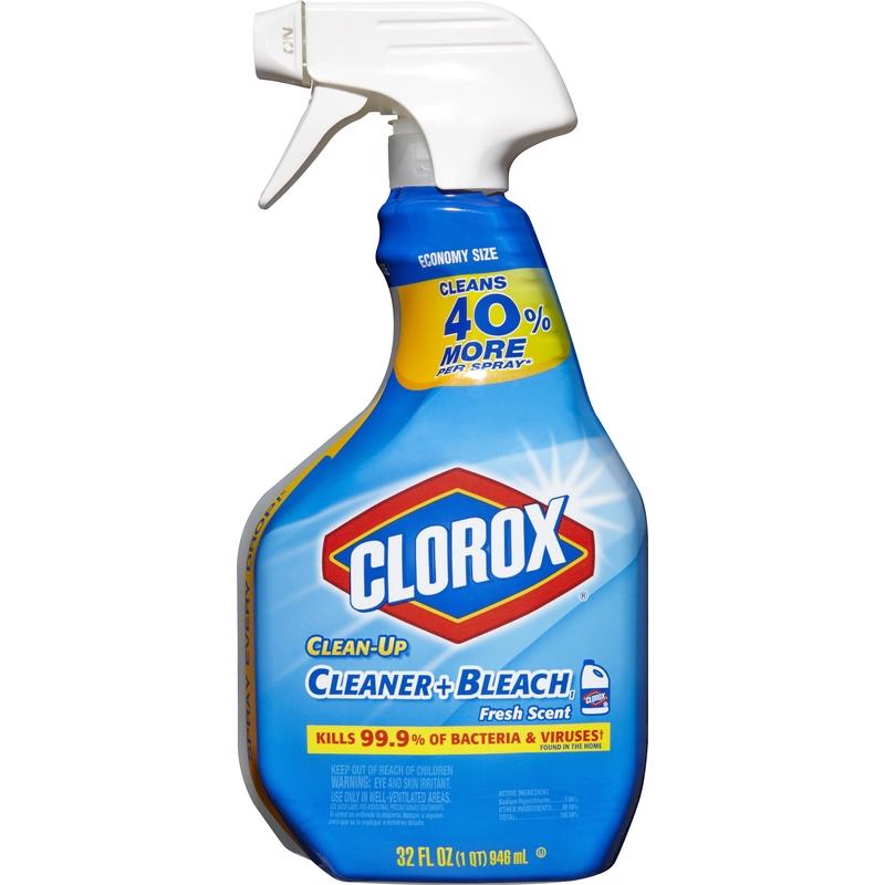 Clorox Clean-Up All Purpose Cleaner Spray Bottle with Bleach, Fresh Scent, 32 Fl Oz