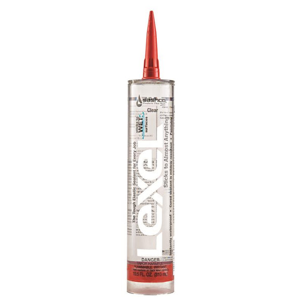 Sashco 13010 10.5oz Sashco Sealants Clear Lexel Adhesive Caulk, 10.5-Ounce