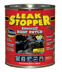 Leak Stopper Rubber Flexx Liquid Rubber Coating - Seal & Waterproof Protection - for Boats, Roof, Tents, Machinery, Buildings, Interior, Exterior - 1 Quart Black 0318-GA