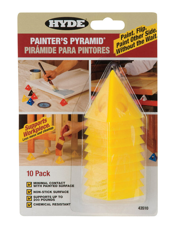 Hyde Tools 43510 Painters Pyramid (10 Pack), 10 Count (Pack of 1), Yellow