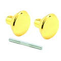 Prime-Line Products E 2297 Solid Brass Vintage Style Door Knobs, 2-3/16 in. Outside Diameter, 2 Set Screws