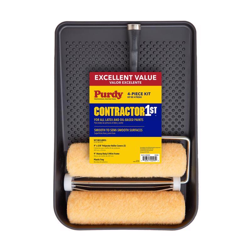 Purdy Contractor 1st Threaded End 9 in. W Regular Paint Roller Kit
