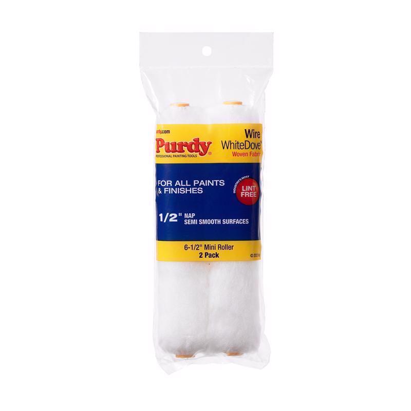 Purdy 140605064 Wire Mini Roller Replacements White Dove, 2 packm 6-1/2 inch x 1/2 inch