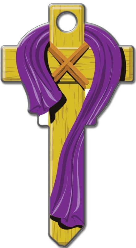 Lucky Line Key Shapes, Cross, House Key Blank KW/11, 1 Key (B124K)