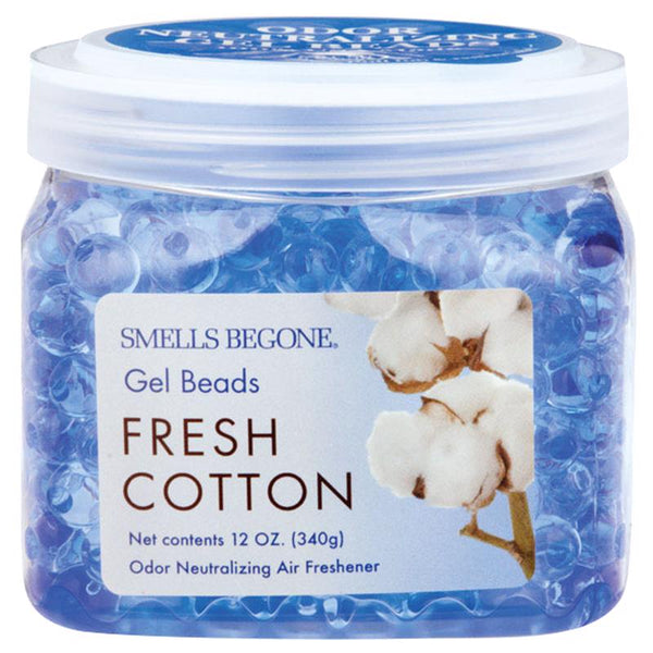 SMELLS BEGONE 52012 Odor Neutralizing Gel Beads, Fresh Cotton by Smells Begone