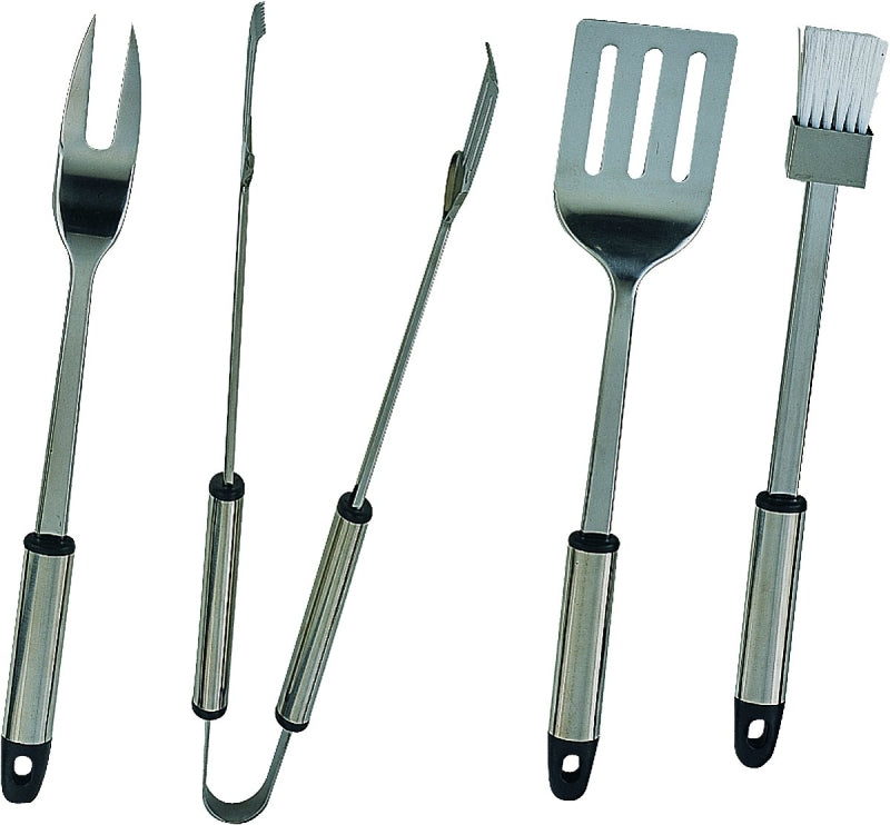Mintcraft Q-430A3L 4-Piece Stainless Steel BBQ Tool Set