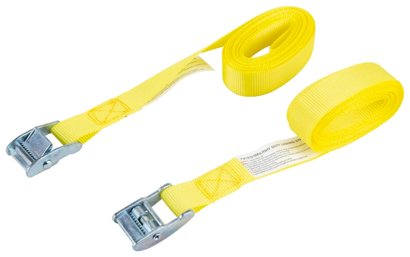 MINTCRAFT FH64055-1 ProSource Light Duty Lashing Strap, 200 Lb 13 Ft L X 1 in W, Polyester, 1-Inch Feet, Yellow