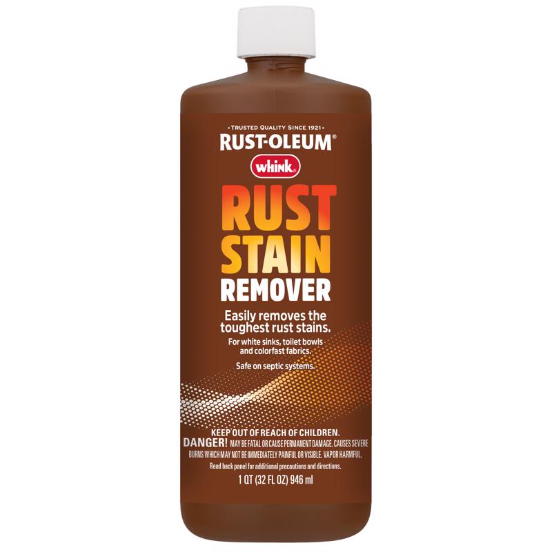 Rust-Oleum Whink Rust Stain Remover | Heavy-Duty Iron Stain Remover for White Toilets & Sinks, Colorfast Fabric & Carpets | 32 oz