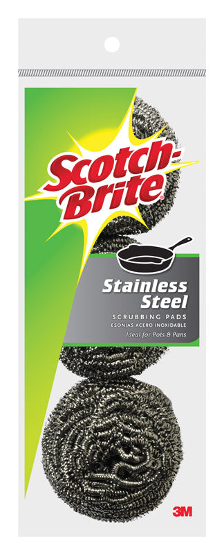 Scotch-Brite Stainless Steel Scrubbers, 3 Pack