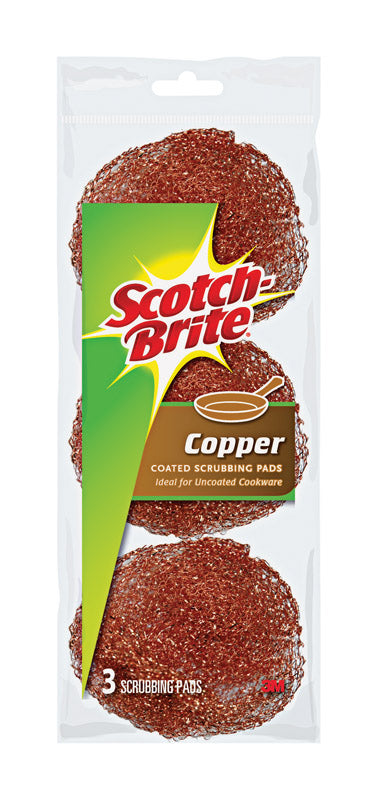 SCOTCH BRITE 213C Copper Coated Scouring Pads44; 3 Count
