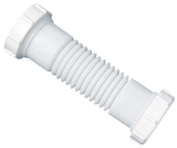 Plumb Pak PP812-15 Flex 'N Fix Extension Coupling, 1-1/2" or 1-1/4" Inlet, 1.5 Inch, White