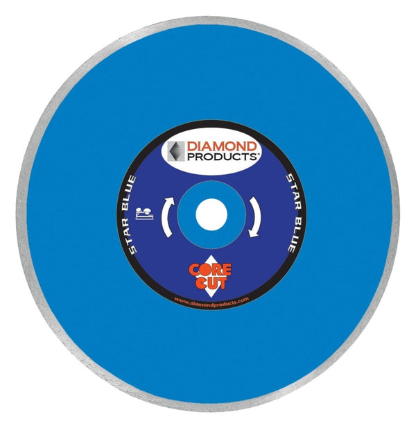 Diamond Products Core Cut 80012 4-Inch by 0.060 Star Blue Dry Tile Blades