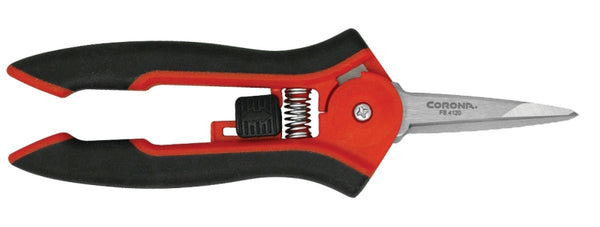 Corona FS 4120 Hydroponic Micro Snip Scissors for Gardening, Landscaping Herbs, Flowers and seedlings, 6-Inch