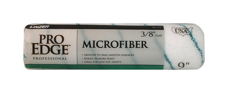 Linzer Products RC-173 Linzer Rc173-9 Shed-Free Paint Roller, 3/8 in Nap, 9 in L, Microfiber Cover, 3/8-Inch, White