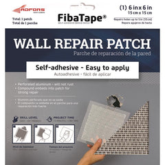FibaTape 6 inch x 6 inch Self Adhesive Perforated Aluminum Wall and Ceiling Repair Patch FDW6838-U