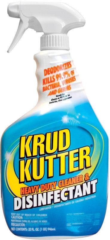 Rust-Oleum Krud Kutter DH326 Heavy Duty Cleaner and Disinfectant, 32 oz, Clear, 32 Ounce
