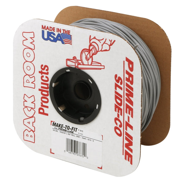 Prime-Line Products P 7670 Screen Retainer Spline, .155-in(5/32-in), 500-ft Roll, Gray