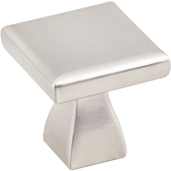 KasaWare Flared Foot Square Knob, Satin Nickel - 10 Pack K313SN-10