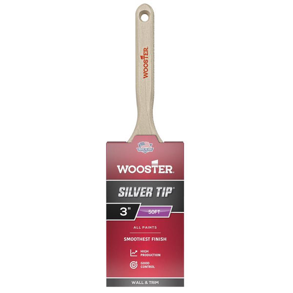 Wooster Silver Tip 3 in. W Flat Polyester Blend Paint Brush 5220-3